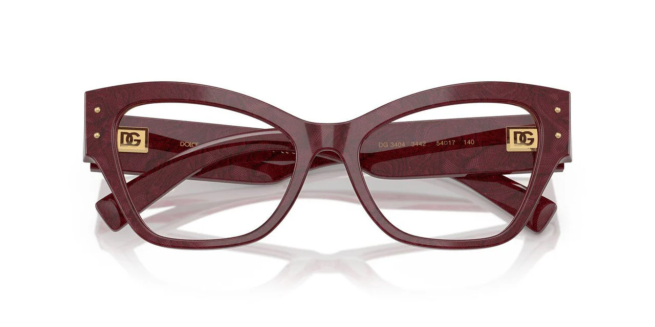 Gafas Oftálmicas Dolce Gabbana DG3404 Mujer Color Burdeo - Image 4