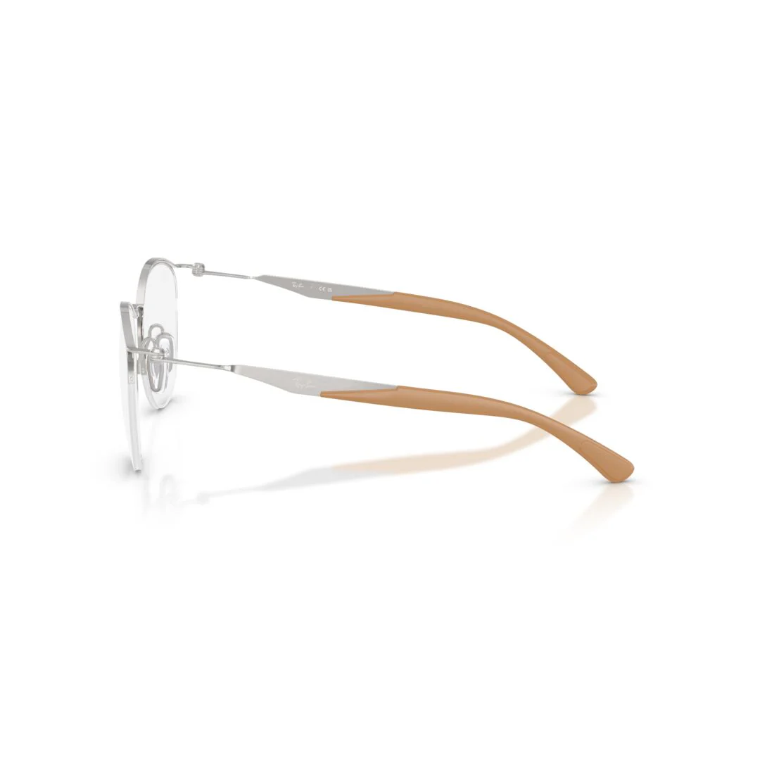 Gafas Oftálmicas Ray-Ban 0RX7553 Unisex Color Plateado - Image 3